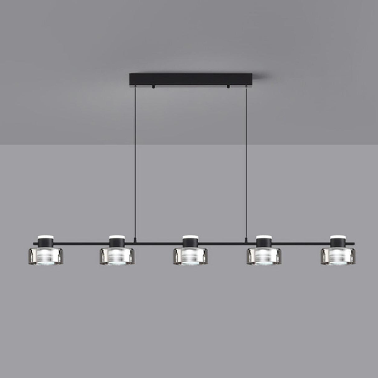 Modern Cylinder 5-Light Kitchen Island Pendant Light Image - 8