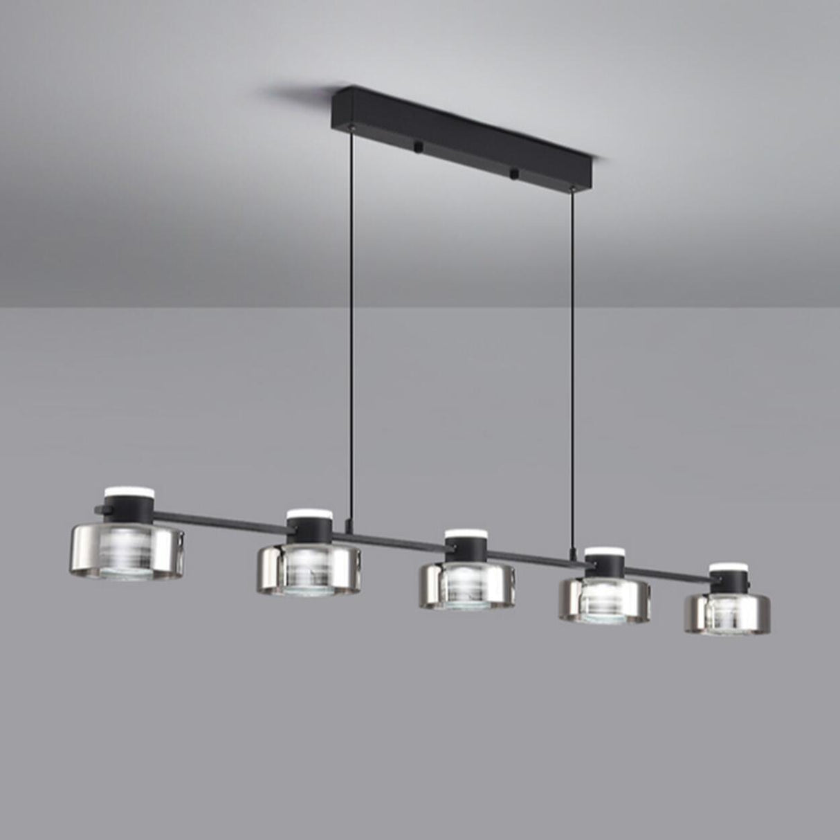 Modern Cylinder 5-Light Kitchen Island Pendant Light Image - 9