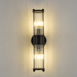 Modern Cylinder Clear Crystal Bedroom Wall Sconce Image - 18