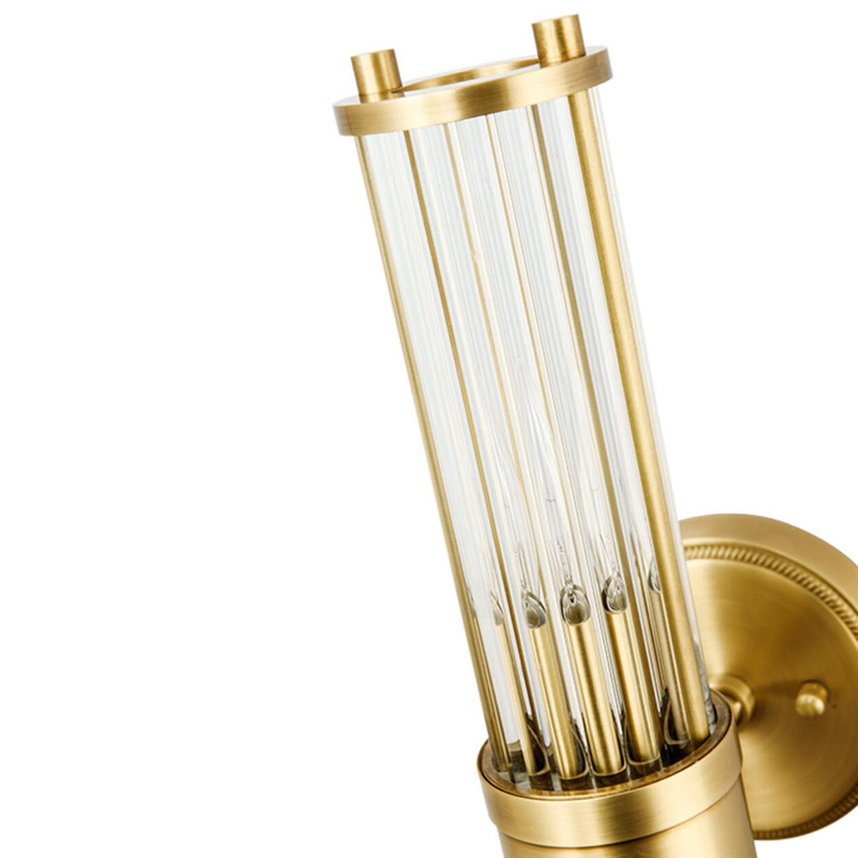 Modern Cylinder Clear Crystal Bedroom Wall Sconce Image - 19