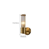 Modern Cylinder Clear Crystal Bedroom Wall Sconce Image - 25