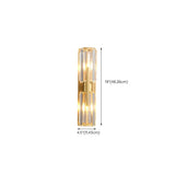 Modern Cylinder Clear Crystal Bedroom Wall Sconce Image - 26