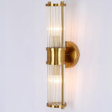 Modern Cylinder Clear Crystal Bedroom Wall Sconce Image - 9