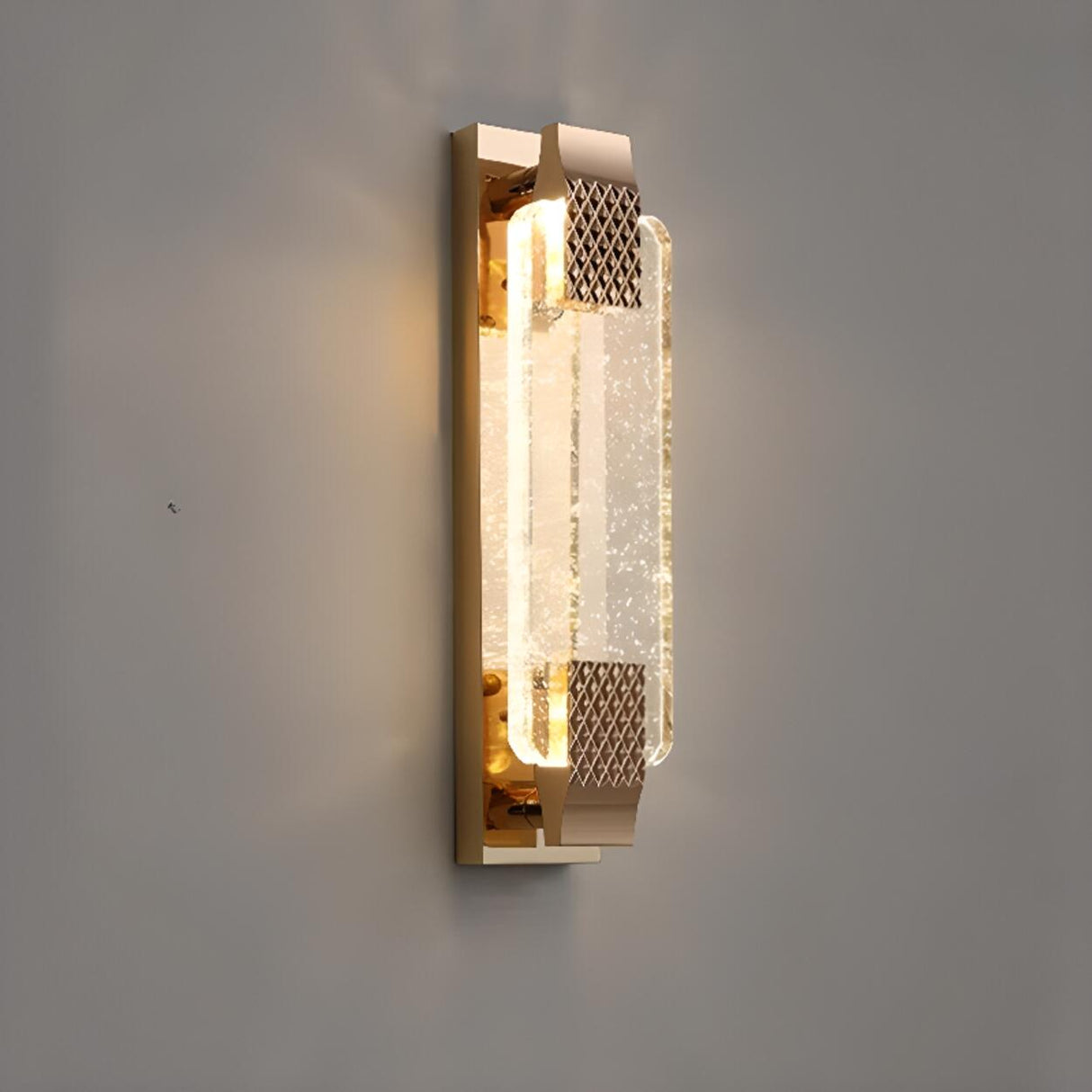 Modern Cylinder Clear Crystal Wall Sconce Light Image - 11