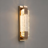 Modern Cylinder Clear Crystal Wall Sconce Light Image - 12