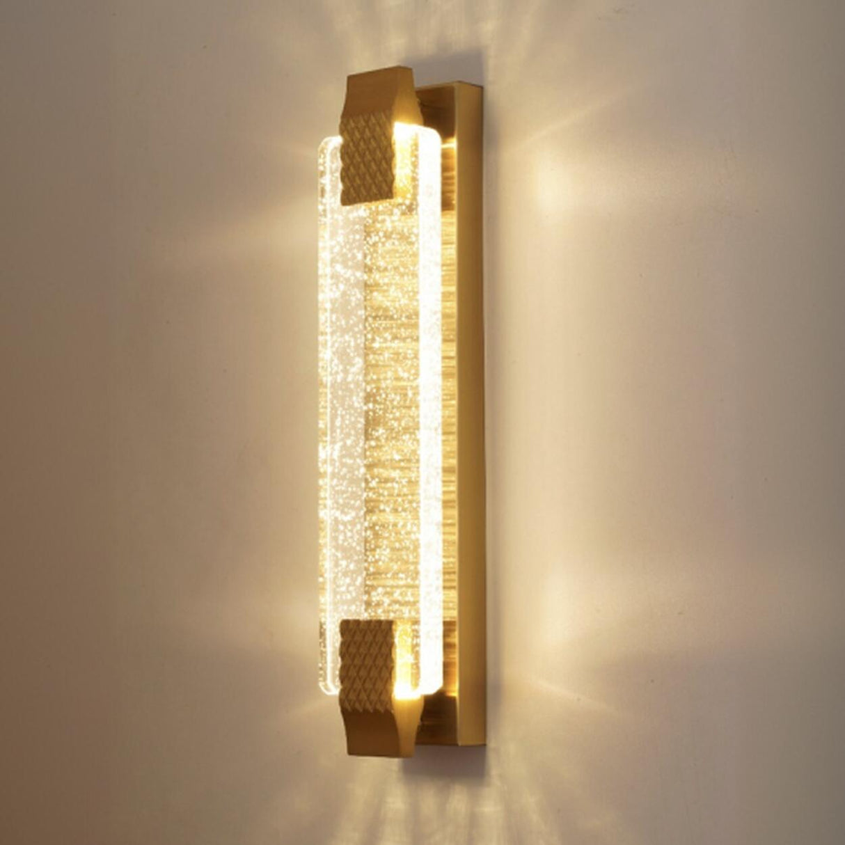 Modern Cylinder Clear Crystal Wall Sconce Light Image - 13