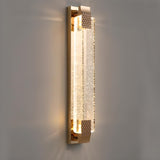 Modern Cylinder Clear Crystal Wall Sconce Light Image - 15