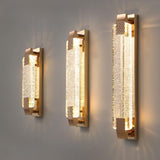 Modern Cylinder Clear Crystal Wall Sconce Light Image - 19