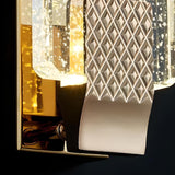 Modern Cylinder Clear Crystal Wall Sconce Light Image - 24