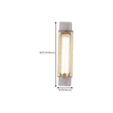 Modern Cylinder Clear Crystal Wall Sconce Light #size