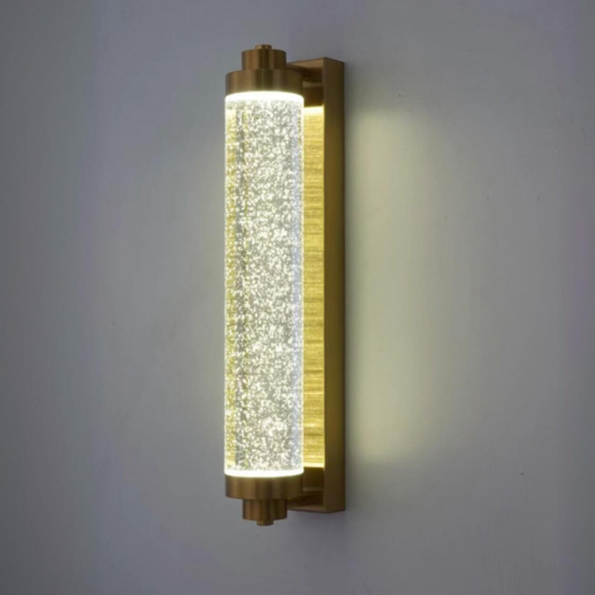 Modern Cylinder Clear Crystal Wall Sconce Light Image - 6