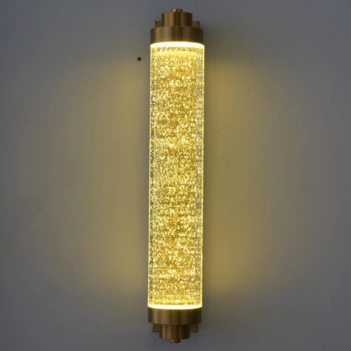 Modern Cylinder Clear Crystal Wall Sconce Light Image - 8