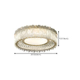 Luxury Cylinder Crystal Glass Flush Mount Ceiling Light Image - 18