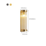 Modern Cylinder Glass Gold LED External Wall Lights Image - 13