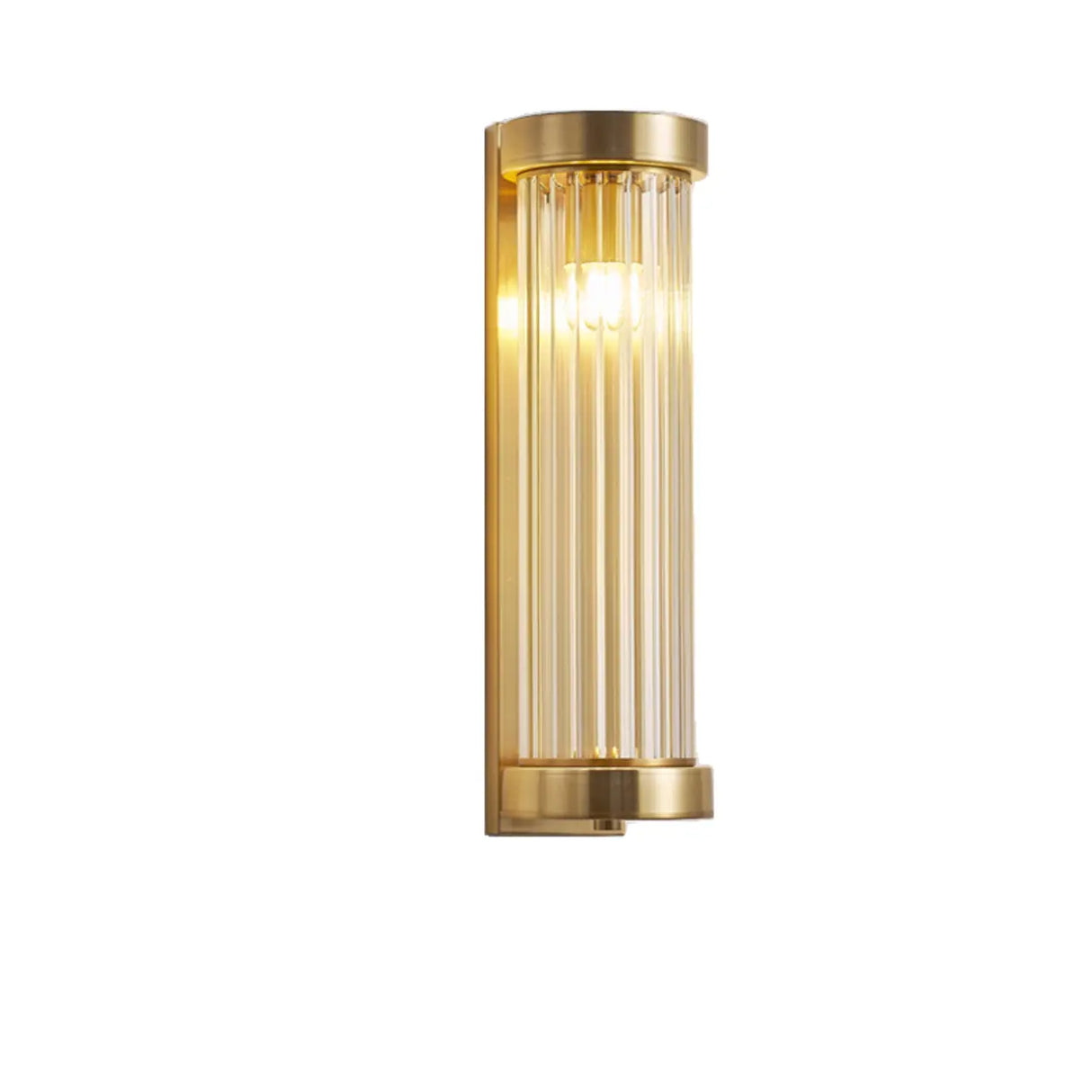 Modern Cylinder Glass Gold LED External Wall Lights Image - 5