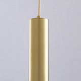 Modern Cylinder Glass LED Pendant Light Bedroom Image - 11