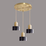 Modern Cylinder Marble Dining Room Pendant Light Image - 8