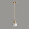 Modern Cylinder Marble Dining Room Pendant Light Image - 9