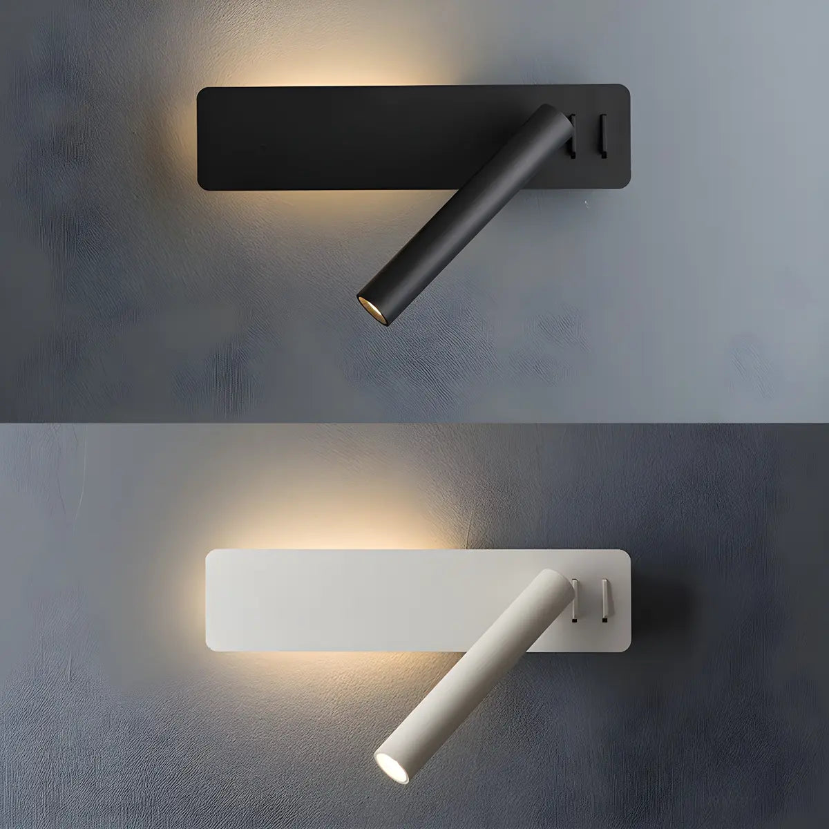 Adjustable LED Cylinder Bedside Reading Wall Light Image - 7