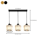 Modern Cylinder Square Clear Crystal Pendant Light Image - 27