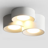 Modern Cylinder White Flush Mount Ceiling Light 6-Light Image - 22