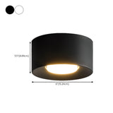 Modern Cylinder White Flush Mount Ceiling Light 6-Light #size