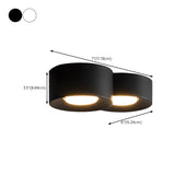 Modern Cylinder White Flush Mount Ceiling Light 6-Light Image - 24