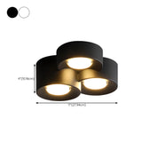 Modern Cylinder White Flush Mount Ceiling Light 6-Light Image - 25