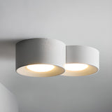 Modern Cylinder White Flush Mount Ceiling Light 6-Light Image - 5