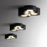 Modern Cylinder White Flush Mount Ceiling Light 6-Light Image - 7