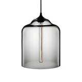 Modern Cylindrical Colorful Clear Glass Pendant Light Image - 10