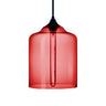 Modern Cylindrical Colorful Clear Glass Pendant Light Image - 3