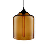 Modern Cylindrical Colorful Clear Glass Pendant Light Image - 4