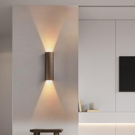 Modern Cylindrical Up Down Light Wall Sconce Image - 1