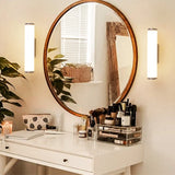 Modern Cylindrical White LED Bathroom Vanity Light Image - 16