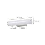 Modern Cylindrical White LED Bathroom Vanity Light #size