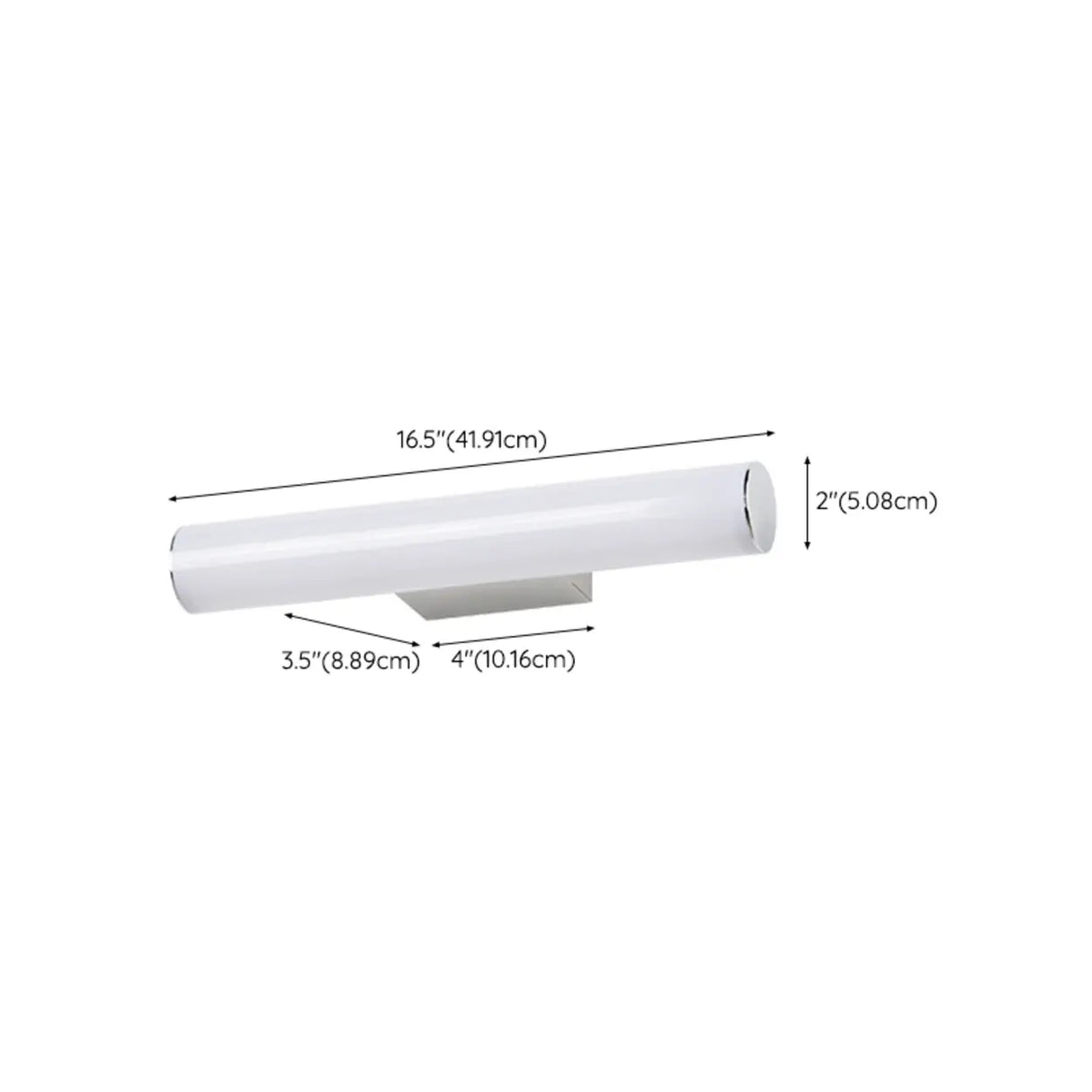 Modern Cylindrical White LED Bathroom Vanity Light Image - 18