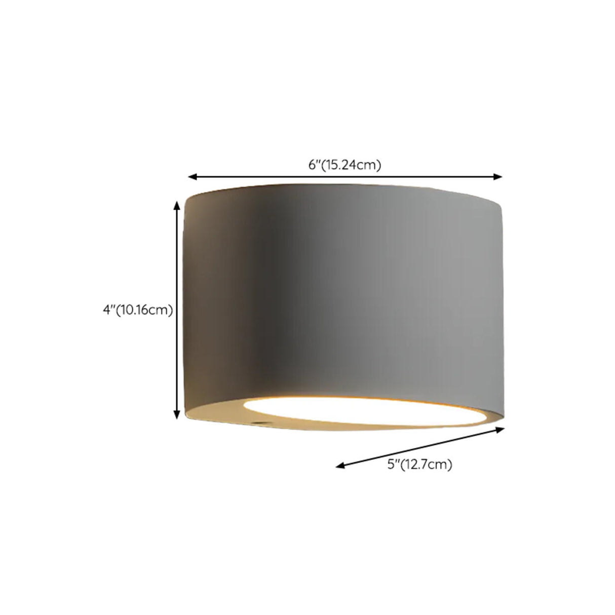 Modern Cylindrical White Up Down LED Wall Sconce 