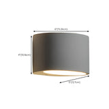 Modern Cylindrical White Up Down LED Wall Sconce #size