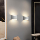 Modern Cylindrical White Up Down LED Wall Sconce Image - 2