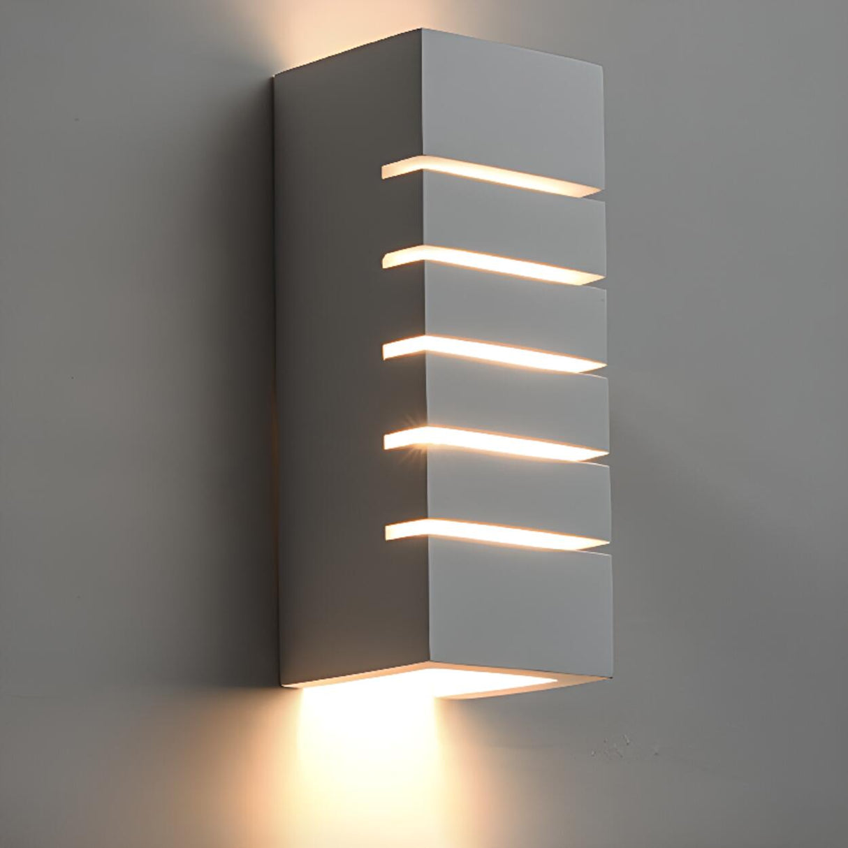 Modern Cylindrical White Up Down LED Wall Sconce Image - 9