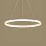 Modern Dining Room Acrylic LED Ring Pendant Chandelier Image - 10