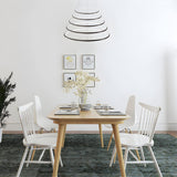 Modern Dining Room Acrylic LED Ring Pendant Chandelier Image - 17