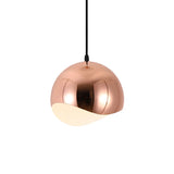 Modern Dining Room Black Wave Dome Pendant Light Image - 12