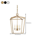 Modern Dining Room Candle Bulbs Silver Lantern Chandelier #size