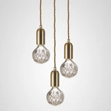 Modern Dining Room Clear Glass Ball Pendant Light Image - 3