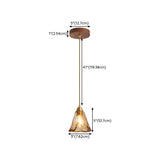 Modern Dining Room Cognac Cone Amber Glass Pendant Light Set Image - 20