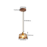 Modern Dining Room Cognac Cone Amber Glass Pendant Light Set Image - 21