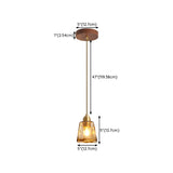 Modern Dining Room Cognac Cone Amber Glass Pendant Light Set Image - 22