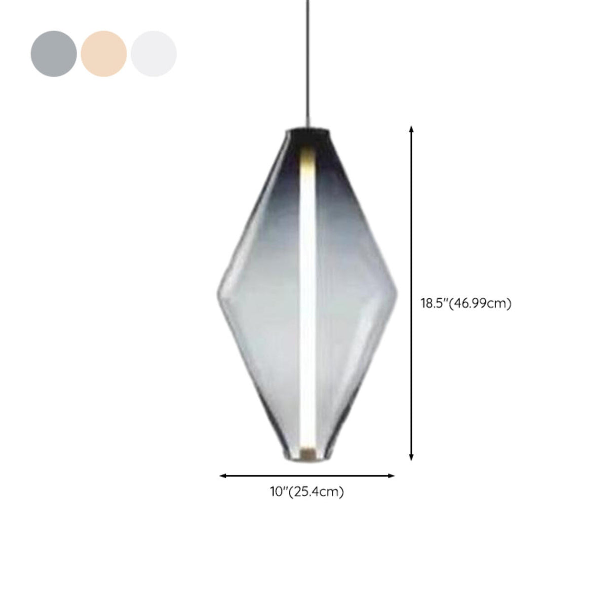 Modern Dining Room Geometric Clear Glass Pendant Light Set 